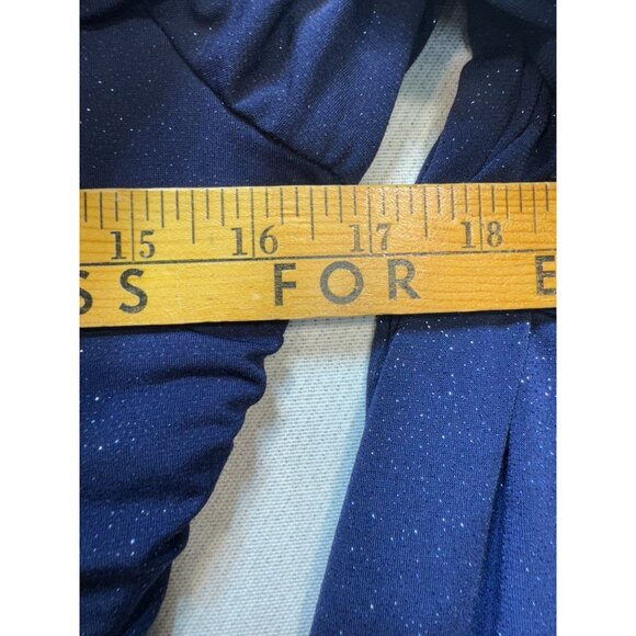 Deb Women's Sparkle Beaded Sequin Cocktail & Party Dress Side Ruched Size L Blue - Picture 8 of 11